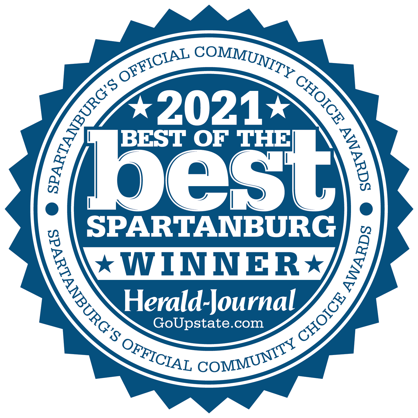 2021 Best of the best spartanburg's official peoples choice award by herald journal