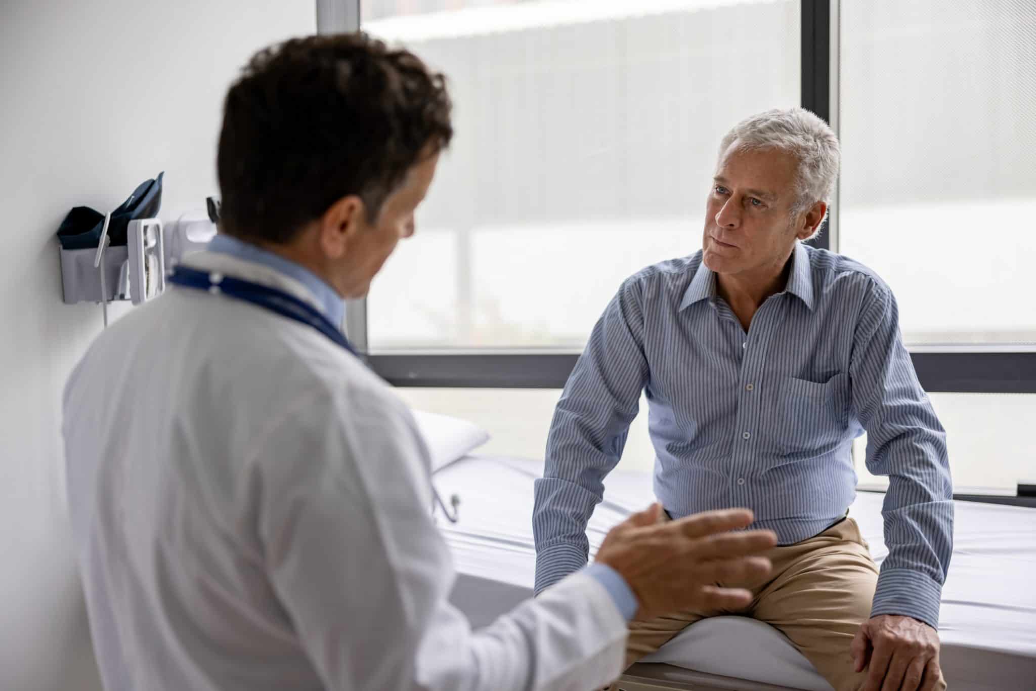 Doctor speaking with patient.