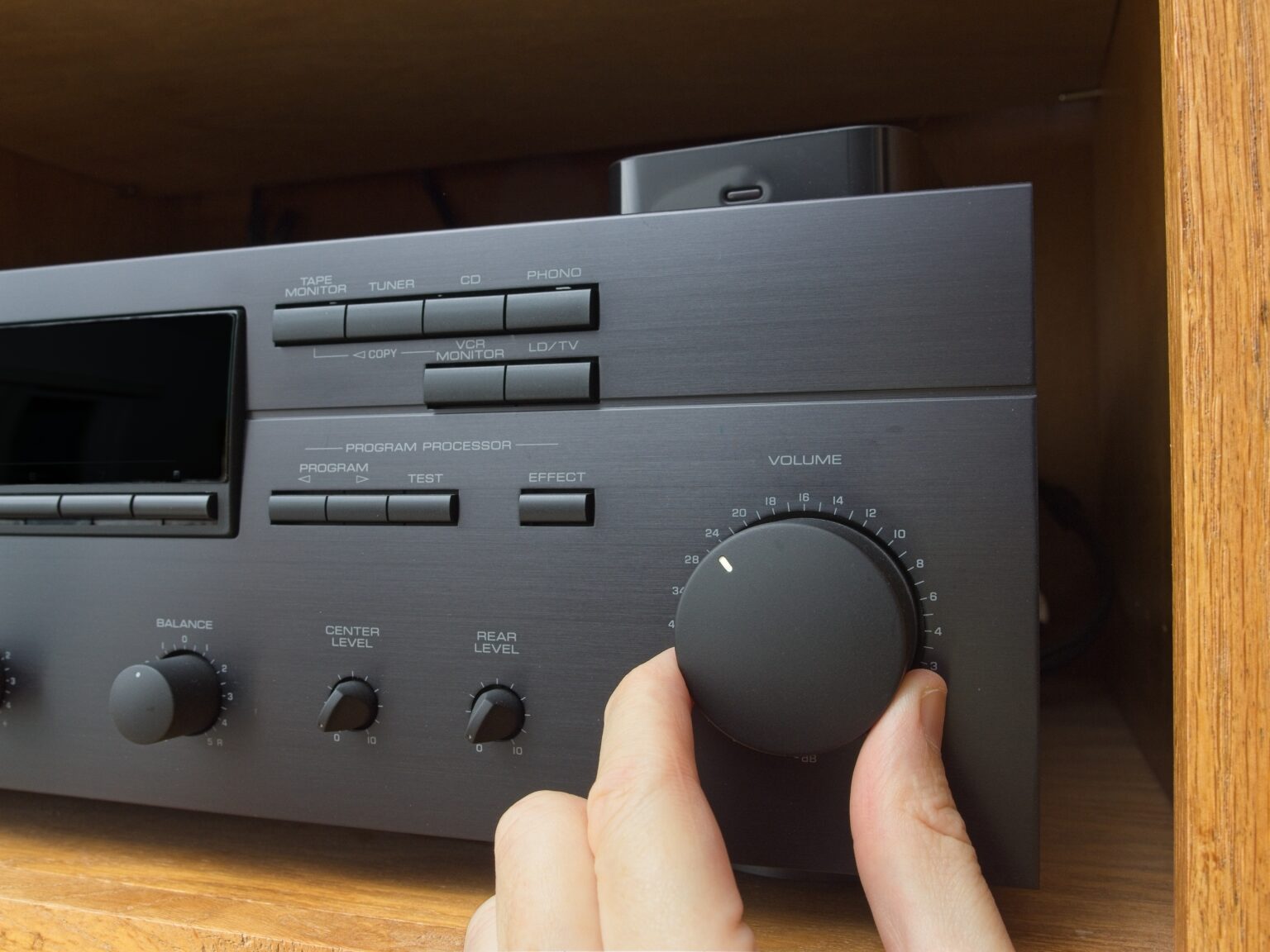 Turning up the volume on a stereo