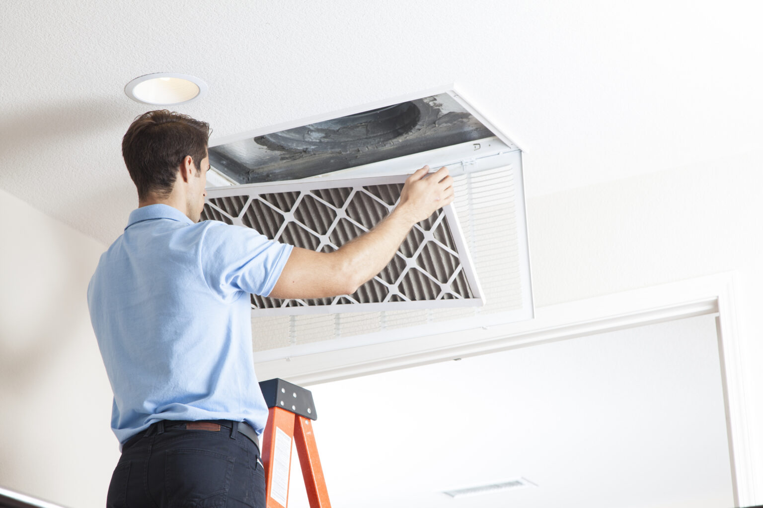 Cleaning the air filter; cleaning the air ducts in your home.